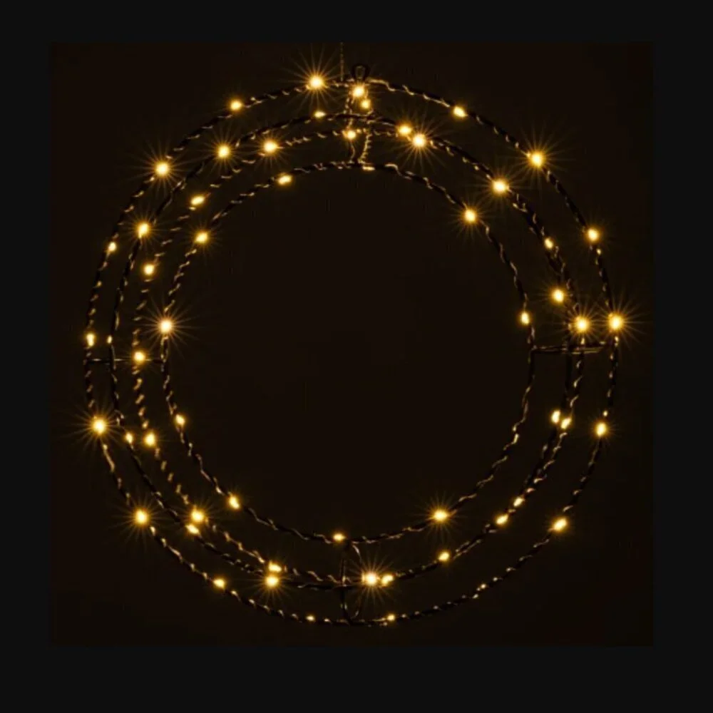 Christmas Wreath 15” Illuminated LED Holiday Door Mantel Home Decor Xmas Lights